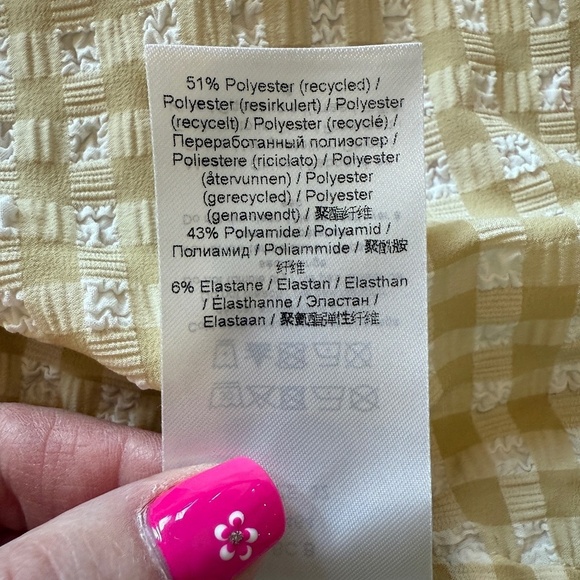 New! GANNI Gingham Check-Print Ruffled Minidress 45247 - Picture 14 of 16